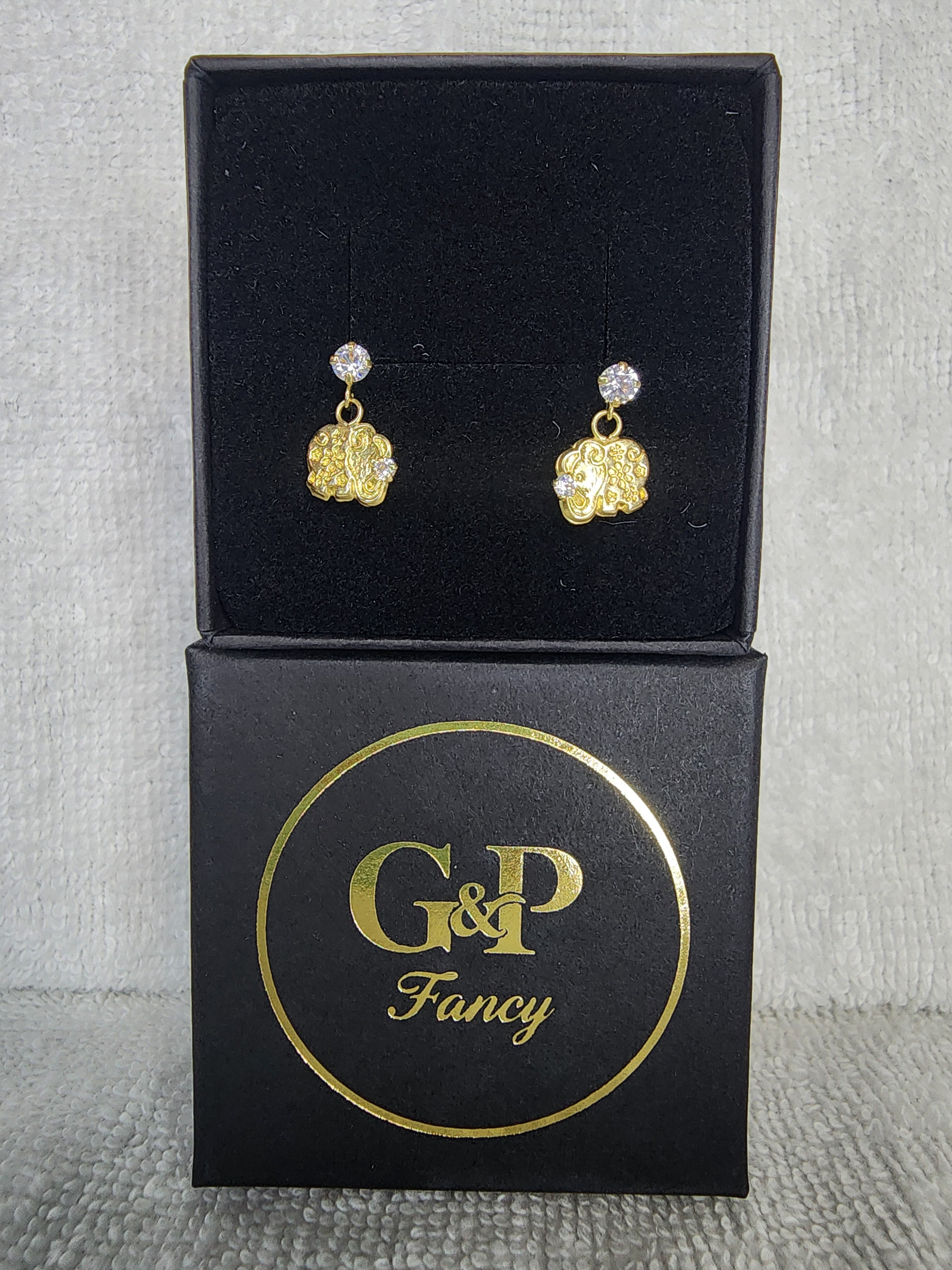 Jewelry Earrings Gold 14k Elephant