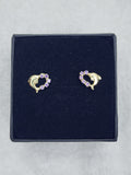 Jewelry Earrings Gold14k Heart Dolphin
