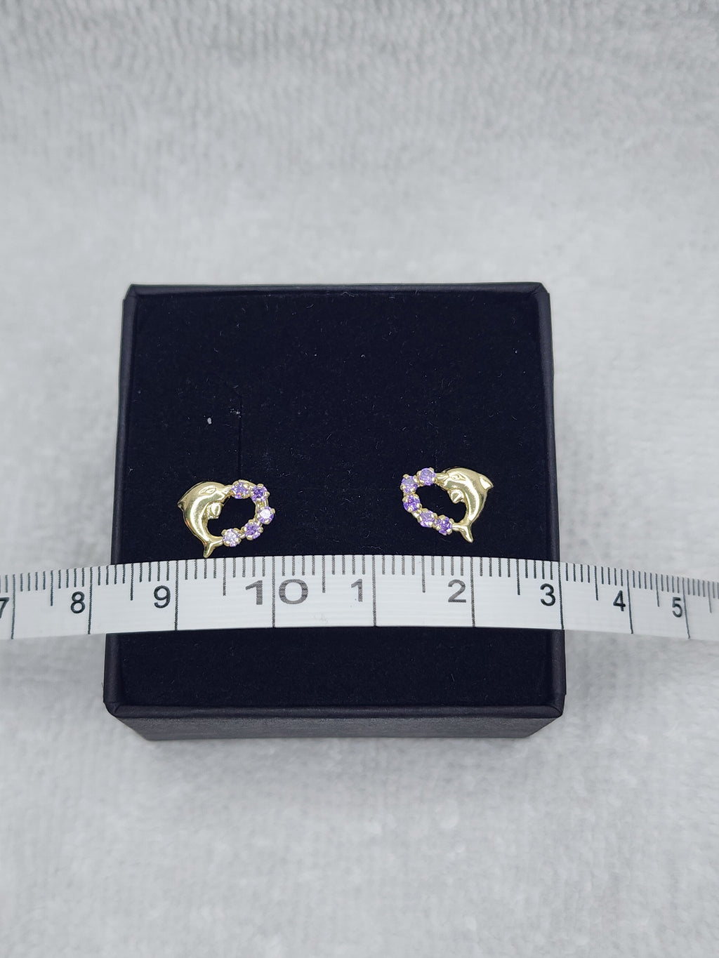 Jewelry Earrings Gold14k Heart Dolphin