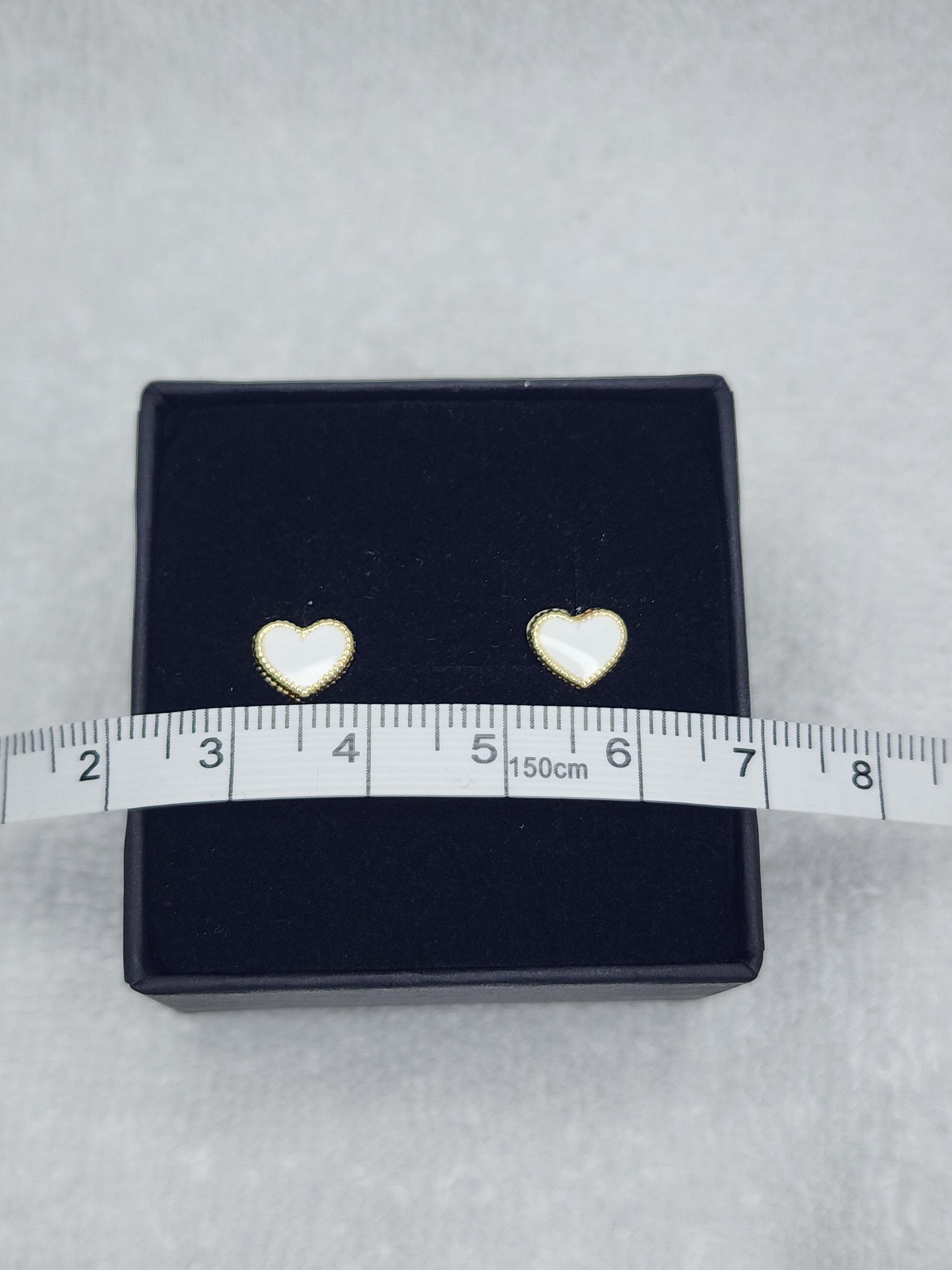 Jewelry Earrings Gold 14k Painted Heart