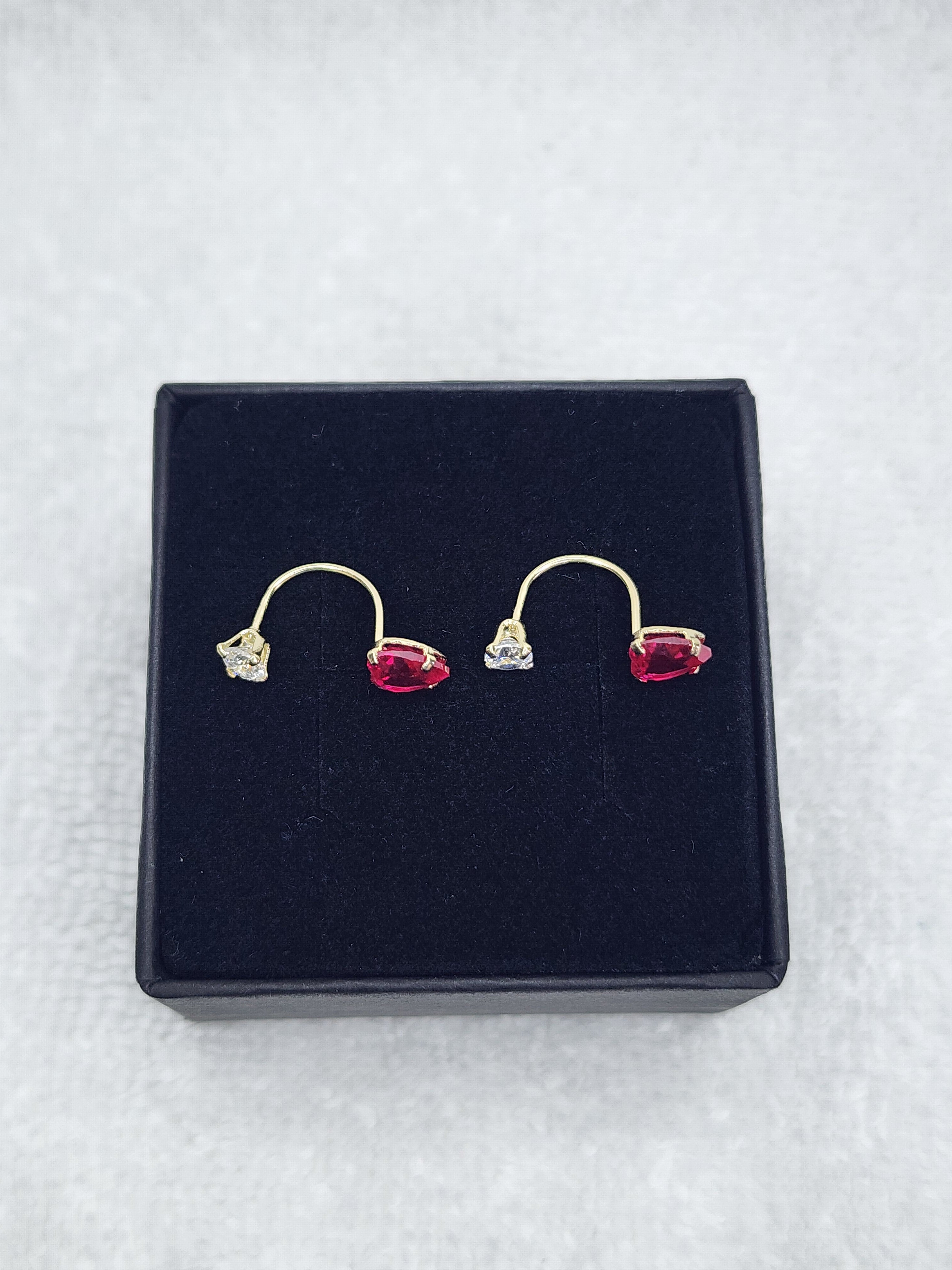 Jewelry Earrings Gold 14k Heart Telephone