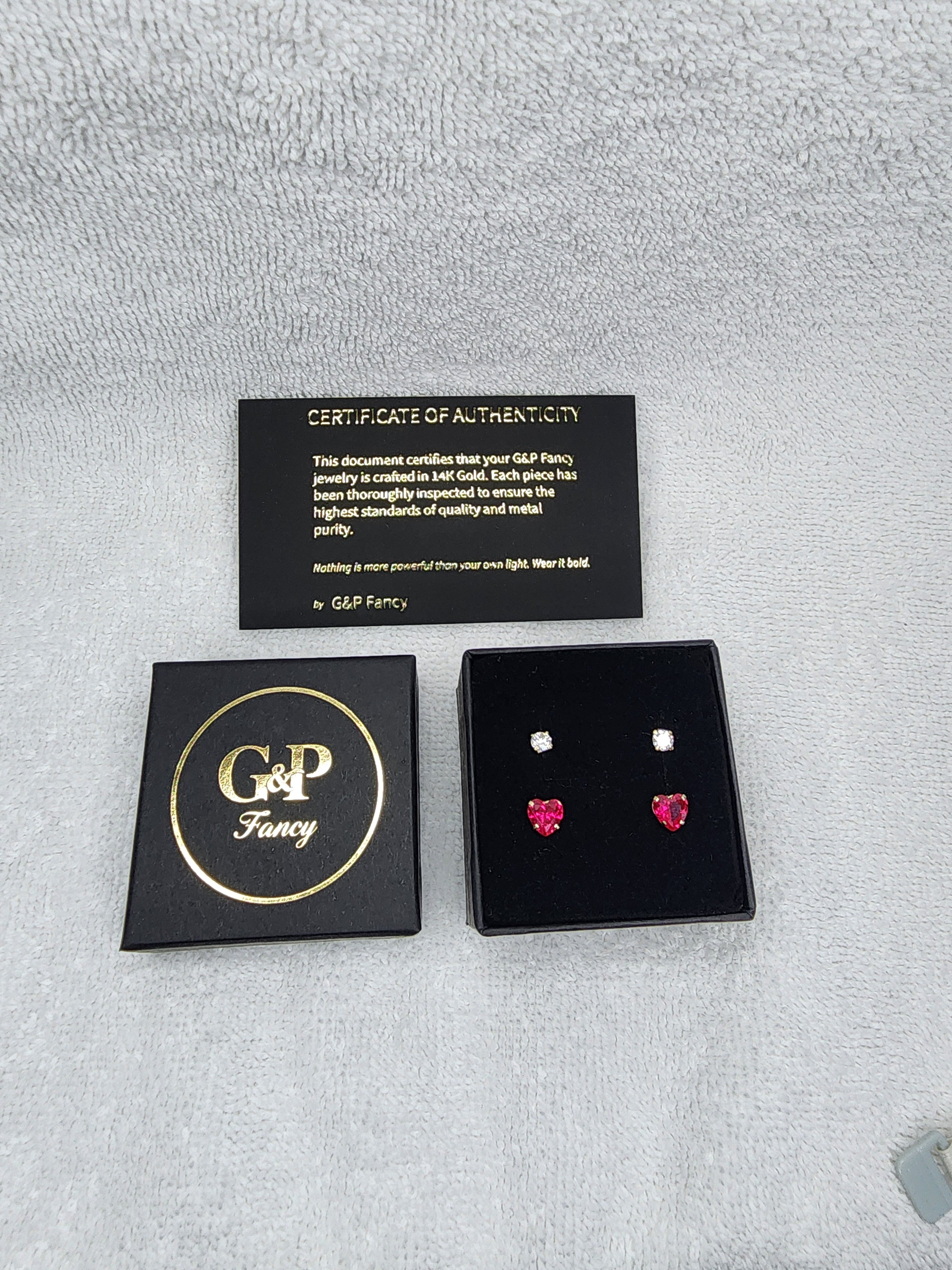 Jewelry Earrings Gold 14k Heart Telephone