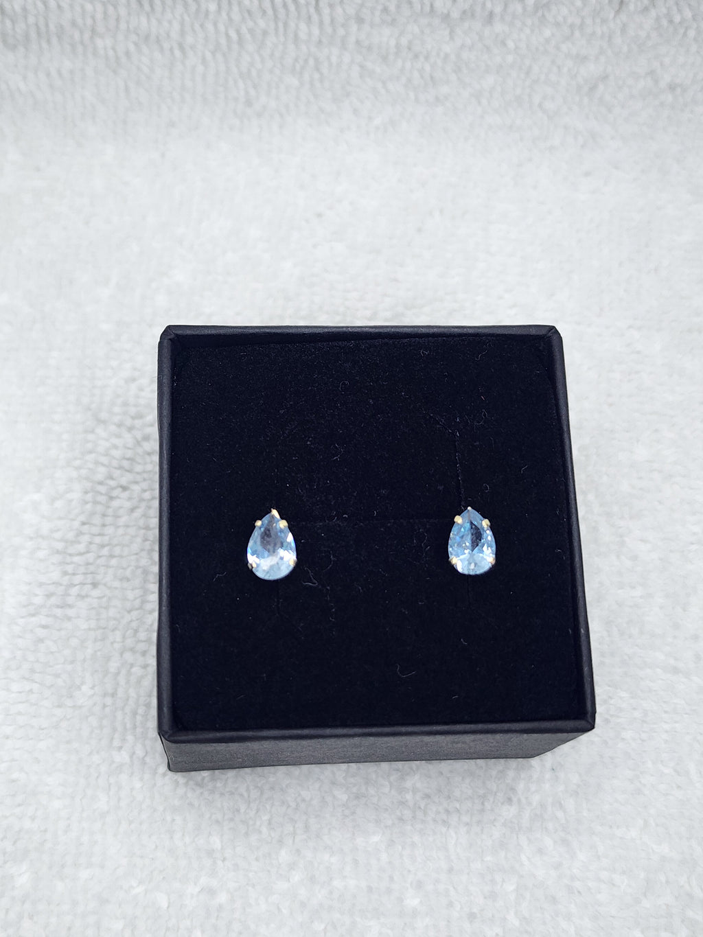 Jewelry Earrings Gold 14k Blue Pear