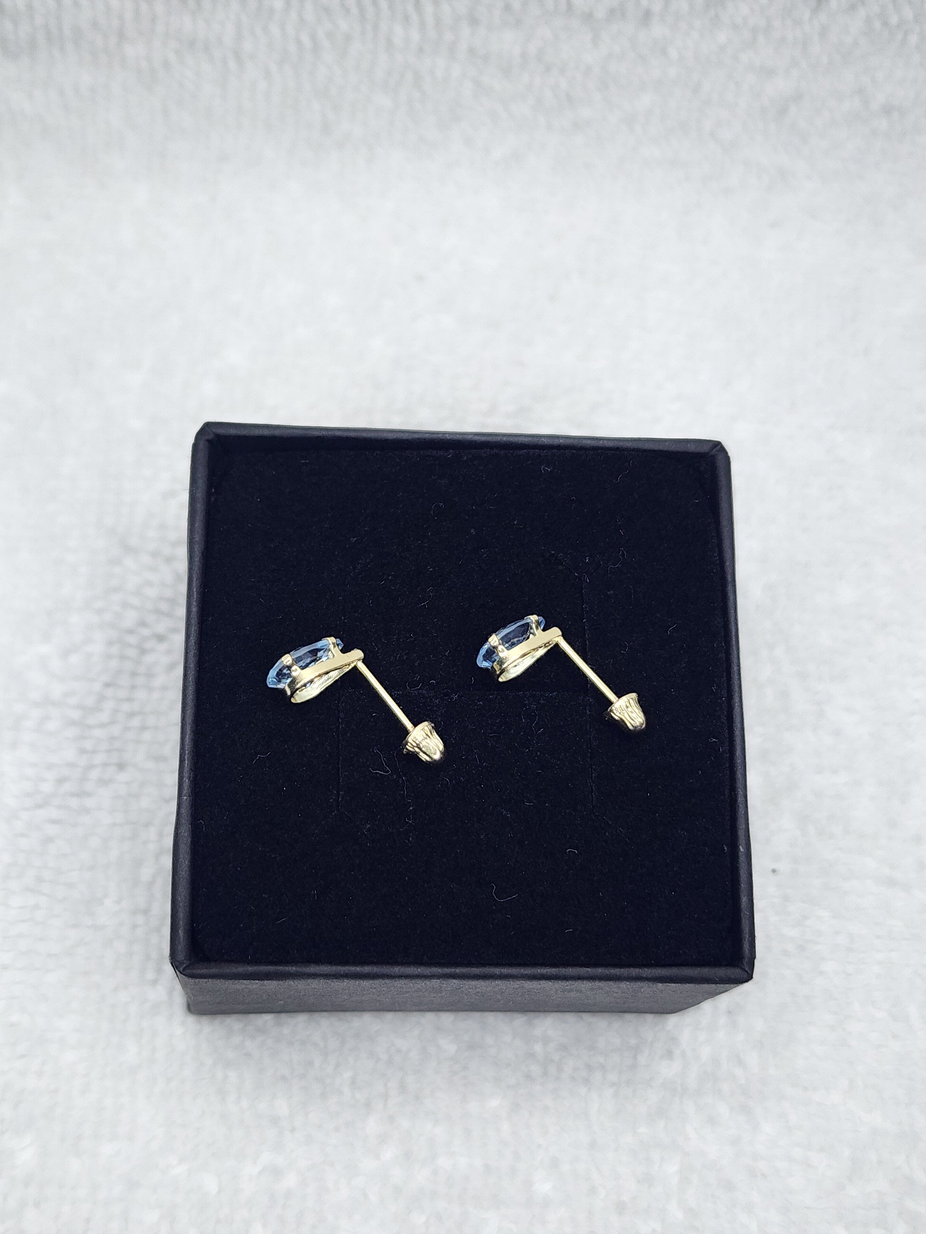Jewelry Earrings Gold 14k Blue Pear