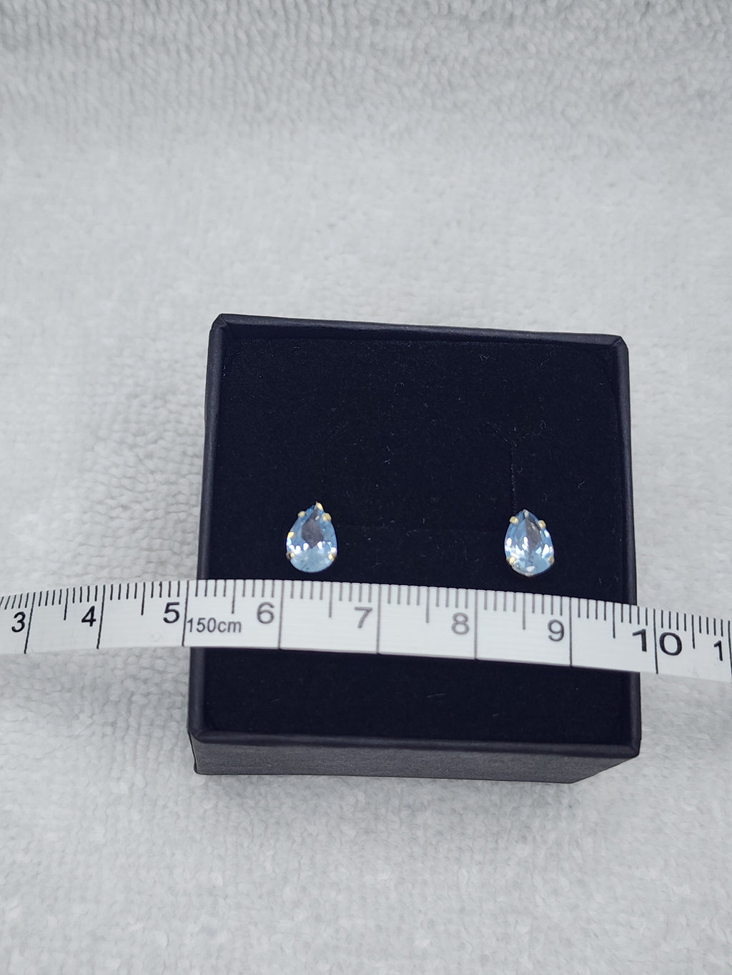 Jewelry Earrings Gold 14k Blue Pear