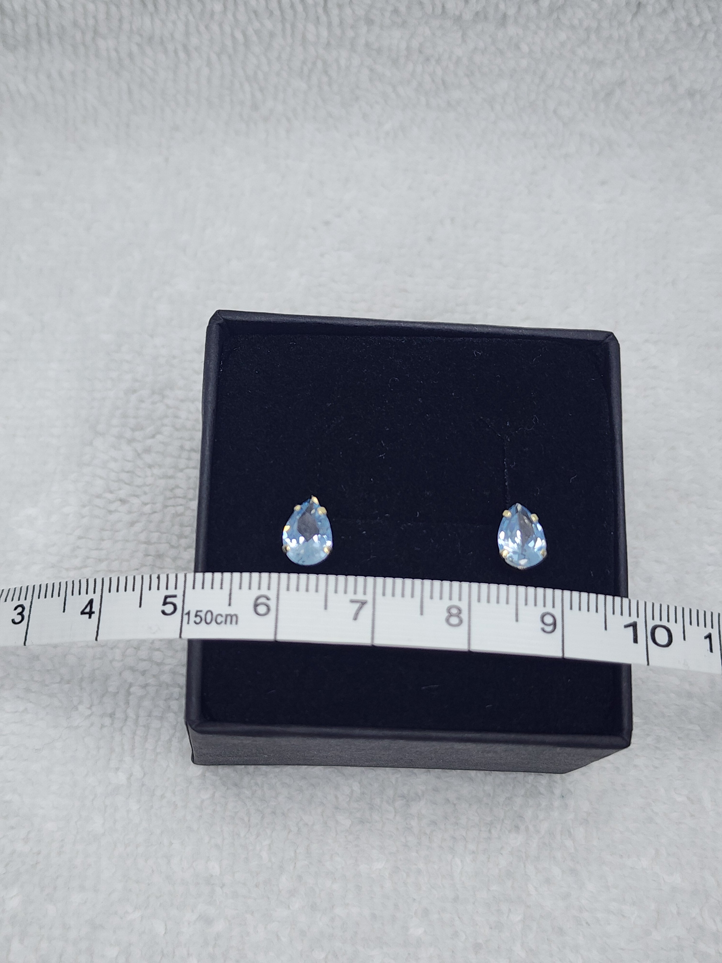 Jewelry Earrings Gold 14k Blue Pear