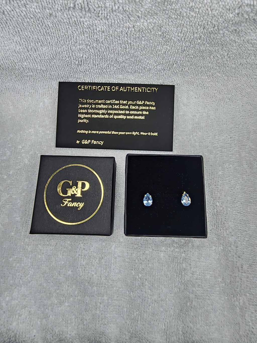 Jewelry Earrings Gold 14k Blue Pear