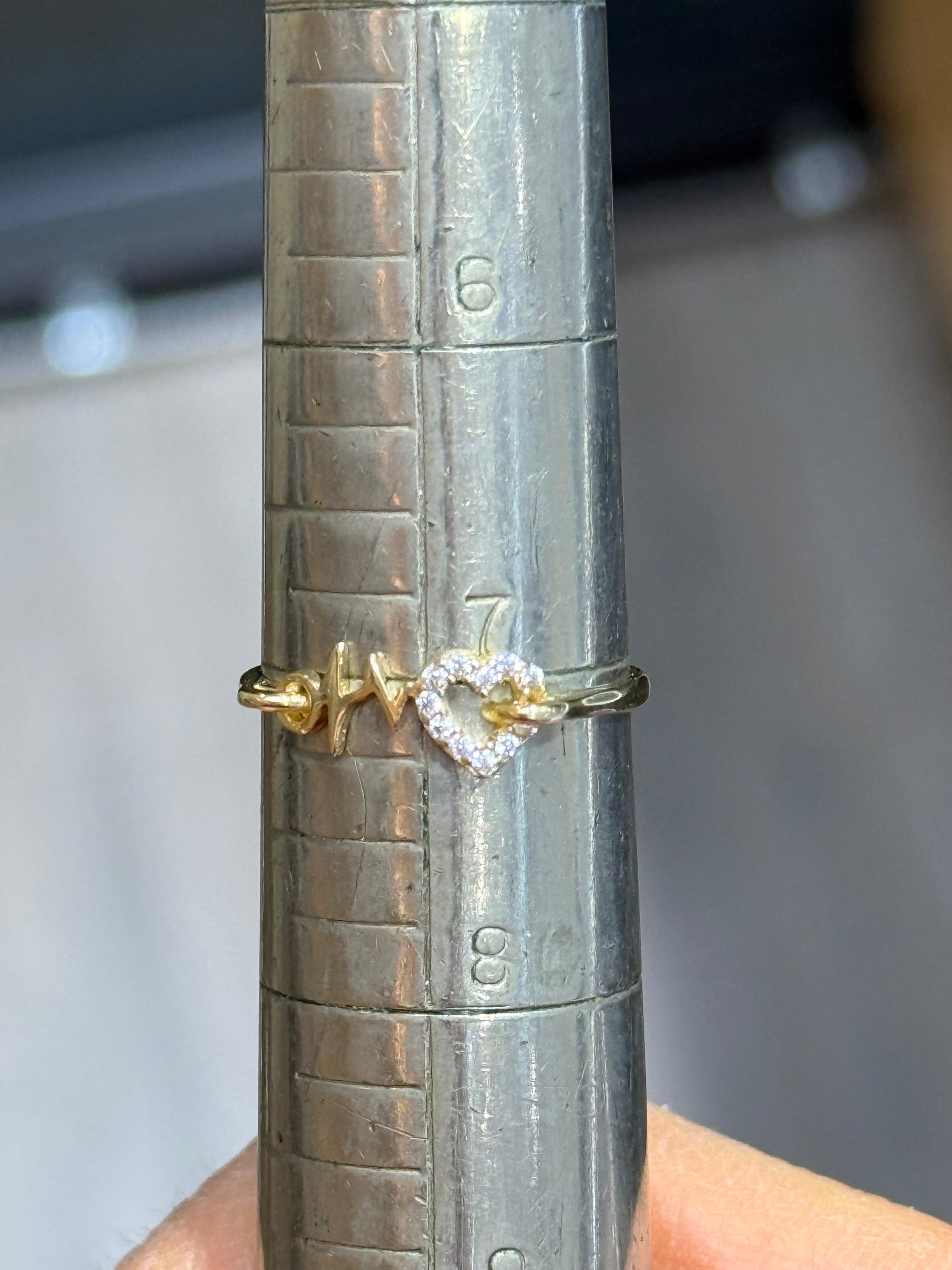 Jewelry Ring Gold 14k Heart  Size:7